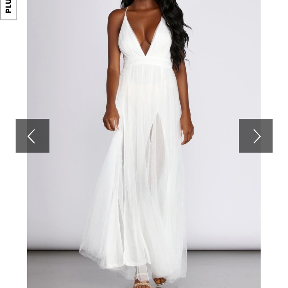 NWT Windsor Tulle Maxi Dress